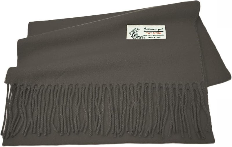 Glory Max Unisex Plain Solid Color Winter Scarf Cashmere Feel Soft Classic 72"x12" - Image 3